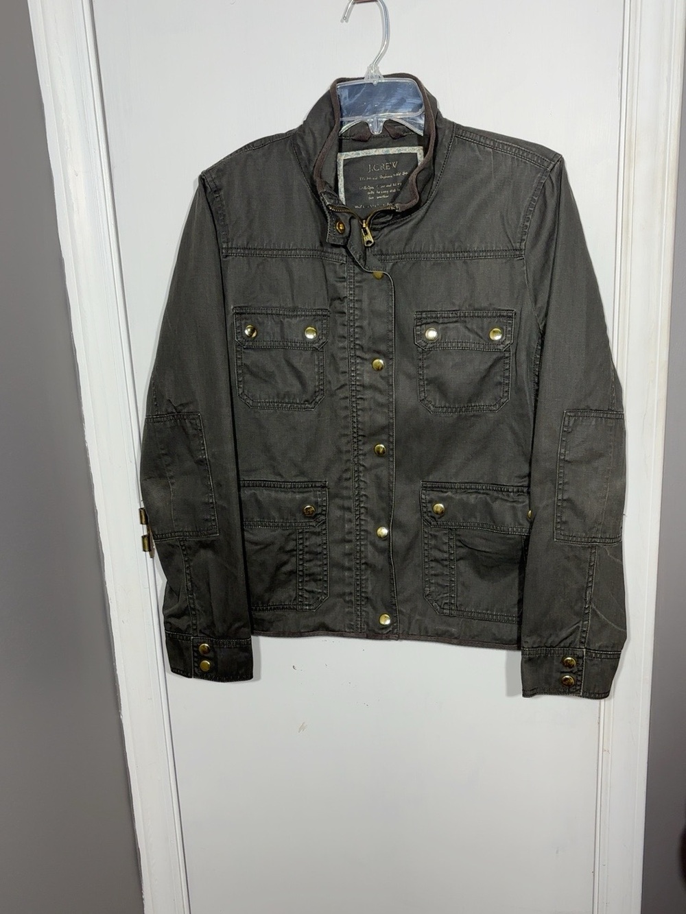 J. Crew Men's Olive Green Military Field Jacket